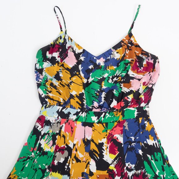 J. Crew Floral Midi Dress, Multicolor, Size 2 - Picture 4 of 13
